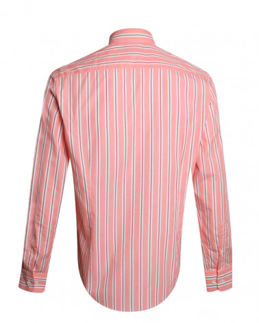 dos de la Chemise manches longues homme 279 Otago rayée corail