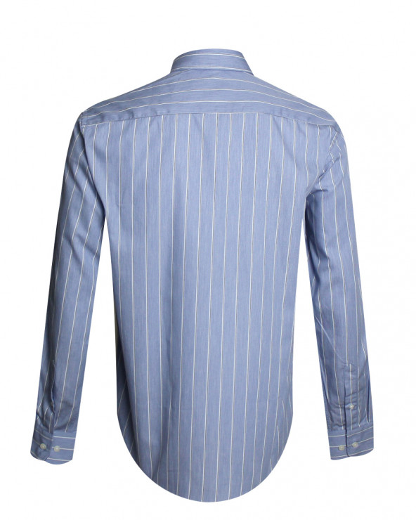 dos de la Chemise manches longues homme 280 Otago rayée denim