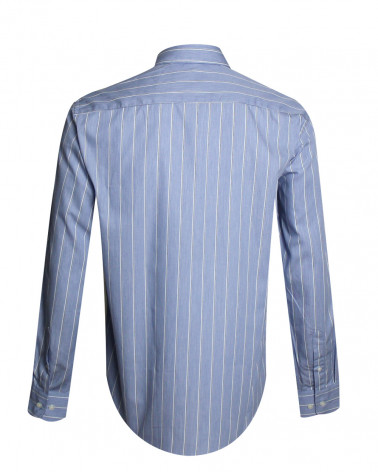 dos de la Chemise manches longues homme 280 Otago rayée denim