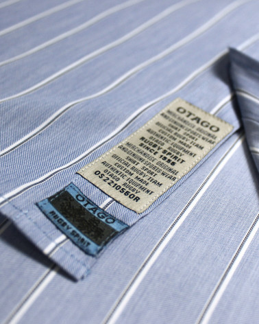 patte de la Chemise manches longues homme 280 Otago rayée denim