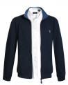 tenue avec le Sweat zip 25SW7 Otago rugby bleu marine pour homme