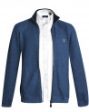tenue avec le Sweat zip 25SW7 Otago rugby bleu denim pour homme