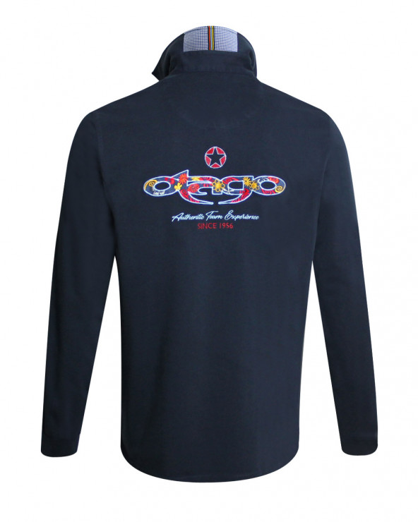 dos du Polo homme manches longues TAGO Otago rugby marine