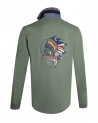 dos du Polo homme manches longues Yaka Otago rugby kaki