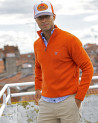 modèle du Pull Buenos Aires col zippé Otago orange pour homme