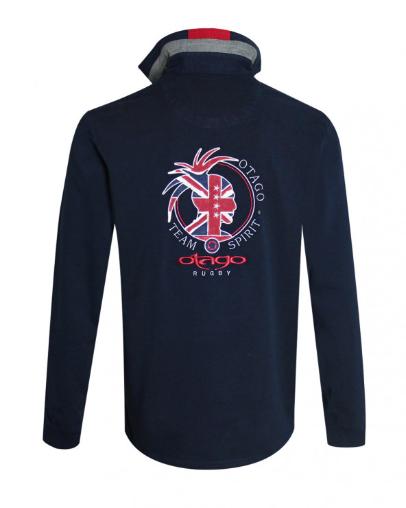dos du Polo homme manches longues CHAD Otago rugby marine