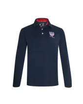 25 CHAD POLO ML OTAGO BLEU MARINE