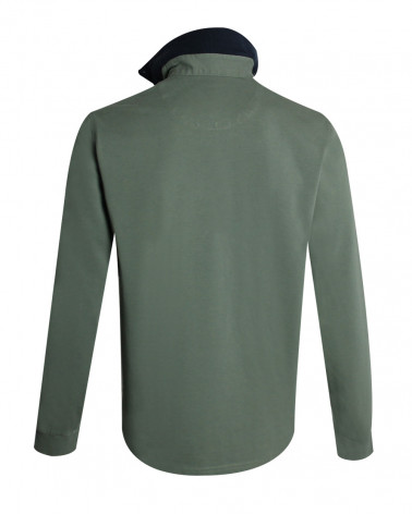 dos du Polo kaki homme manches longues Otabasic Otago rugby