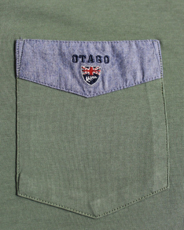 poche du Polo kaki homme manches longues Otabasic Otago rugby