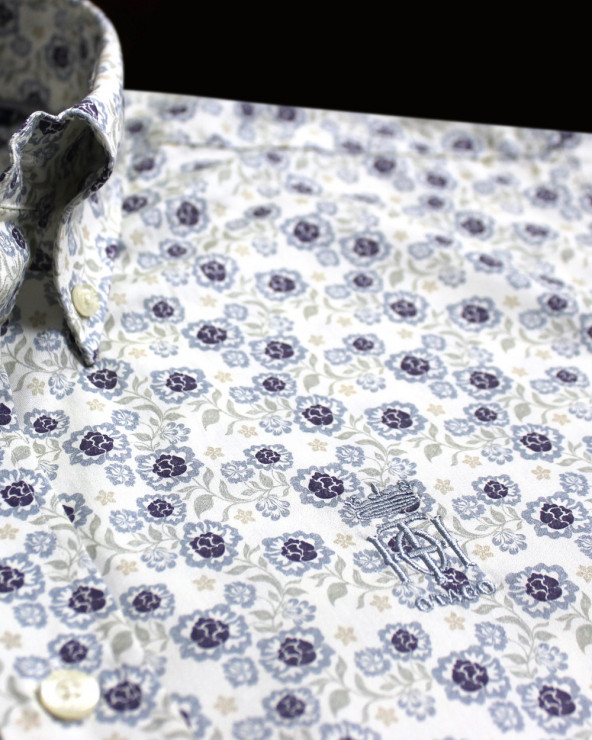 détail de la chemise manches longues pour homme 283 Otago écrue