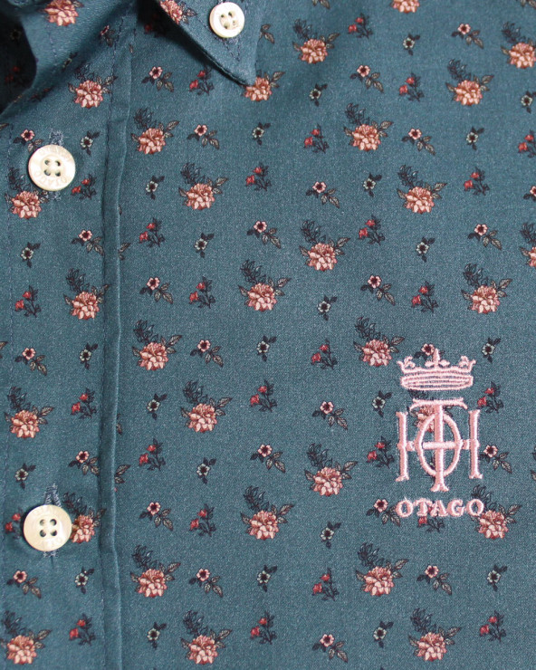 broderie de la chemise manches longues pour homme 284 Otago indigo