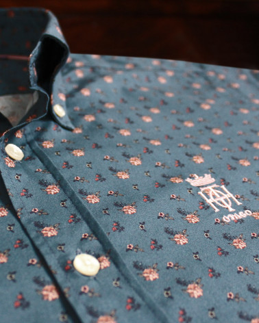 détail de la chemise manches longues pour homme 284 Otago indigo