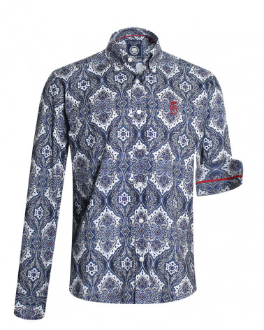 face de la chemise manches longues pour homme 285 Otago bleu marine