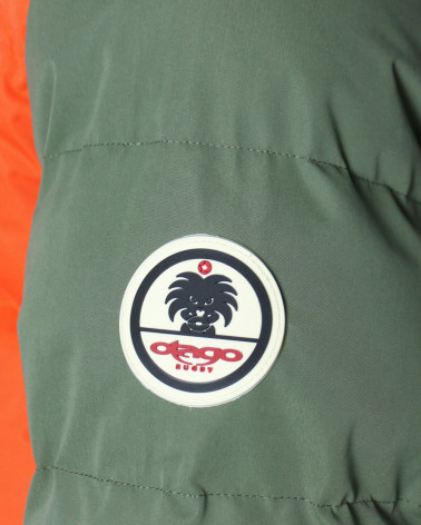 écusson de la doudoune Lookly Otago orange et kaki pour homme