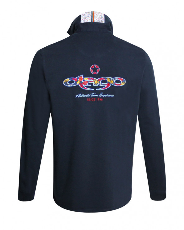 dos du Polo homme manches longues TAGO Otago rugby marine