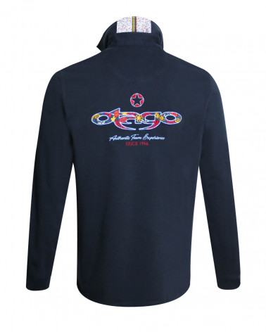 dos du Polo homme manches longues TAGO Otago rugby marine