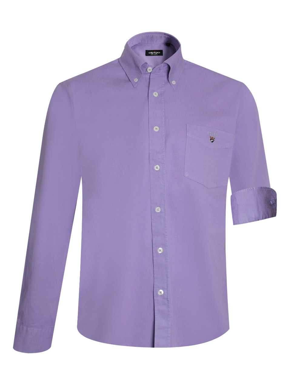 face de la Chemise manches longues homme Thomas Otago amethyst
