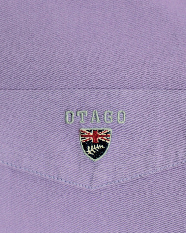 broderie sur la poche de la Chemise manches longues homme Thomas Otago amethyst