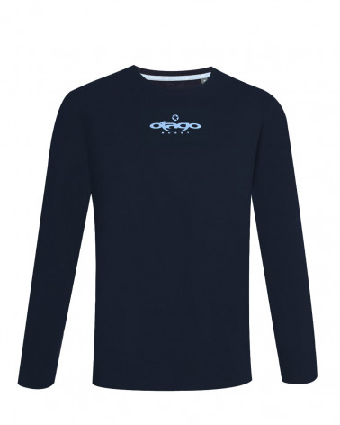 face du Tee shirt manches longues pour homme Flosset Otago rugby bleu marine