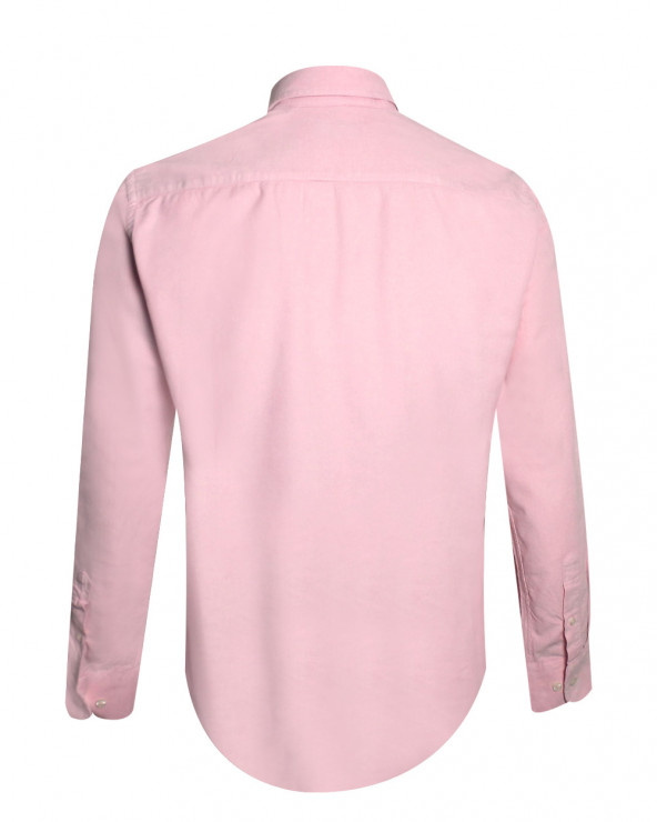 dos de la Chemise homme manches longues Velours Otago rugby old pink