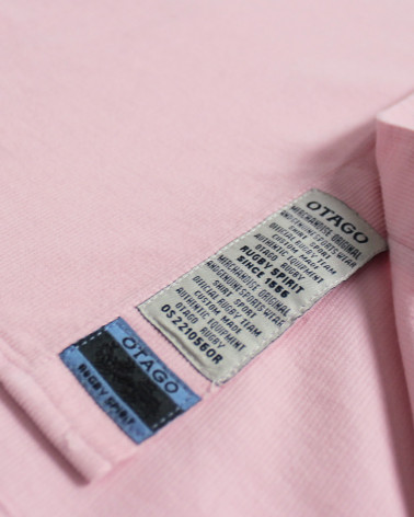 patte de la Chemise homme manches longues Velours Otago rugby old pink