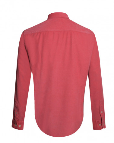 dos de la Chemise velours homme manches longues Otago New rose