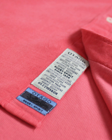 patte de la Chemise velours homme manches longues Otago orange tangerine