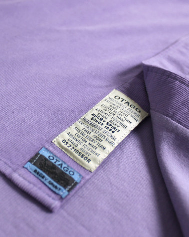 patte de la Chemise velours homme manches longues Otago parme Amethyst