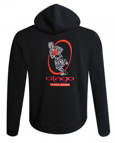 dos de la Veste zippée à capuche noire pour homme TATOO Otago