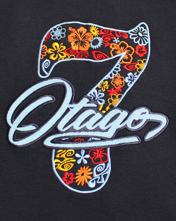 broderie de la Veste zippée à capuche bleu marine FLOSSET Otago pour homme