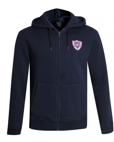 face de la Veste zippée à capuche bleu marine FLOSSET Otago pour homme