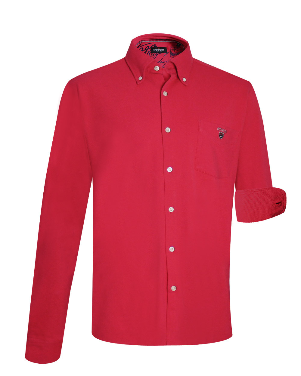 face de la Chemise rouge manches longues homme Dakota Otago