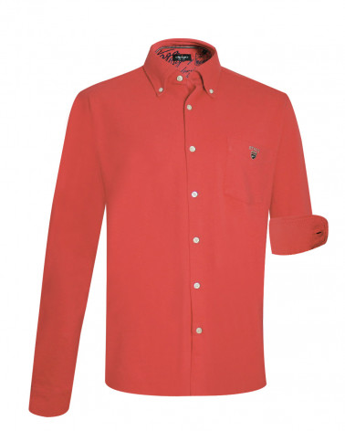 face de la Chemise orange manches longues homme Dakota Otago