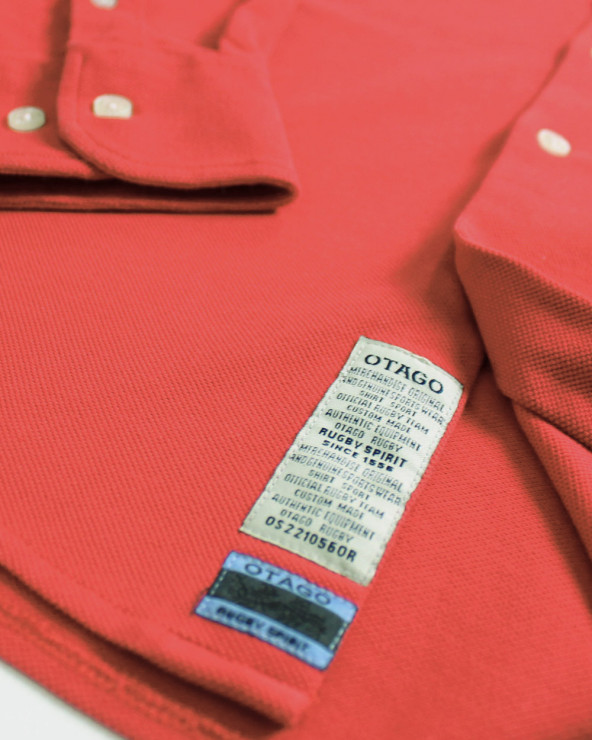 patte de la Chemise orange manches longues homme Dakota Otago