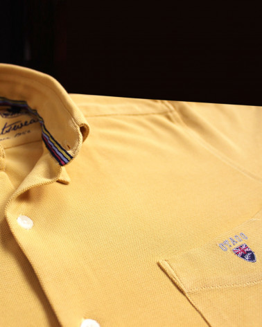 détail de la Chemise manches longues homme Dakota Otago jaune