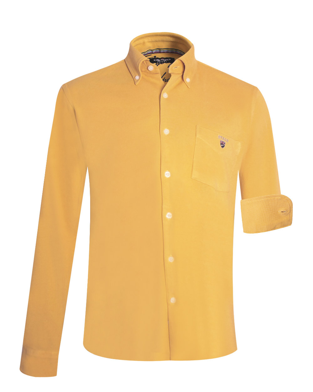face de la Chemise manches longues homme Dakota Otago jaune