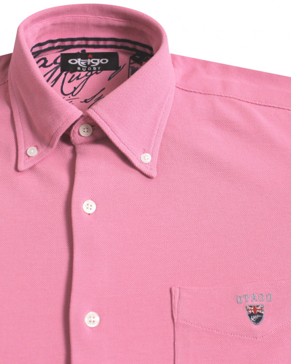 détail de la Chemise manches longues homme Dakota Otago rose