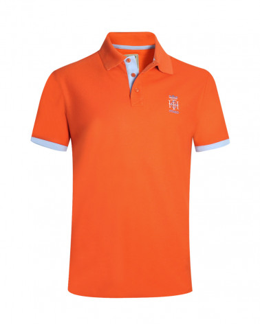 face du Polo manches courtes orange pour homme Bota Otago rugby