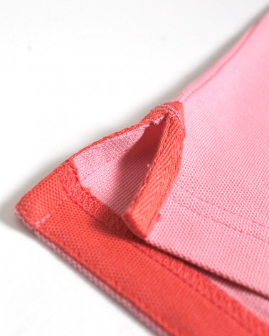 patte d'ouvertures latérales du Polo manches courtes rose powder pink pour homme Bota Otago rugby