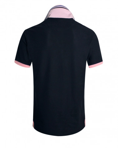 dos du Polo manches courtes bleu marine pour homme Bota Otago rugby