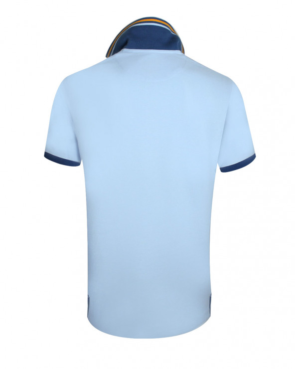 dos du Polo manches courtes bleu provence pour homme Bota Otago rugby