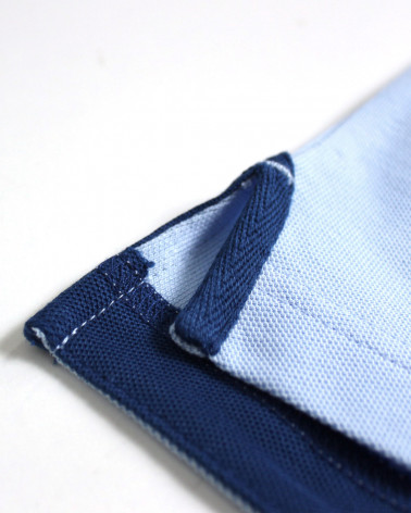 patte d'ouverture latérale Polo manches courtes bleu provence pour homme Bota Otago rugby