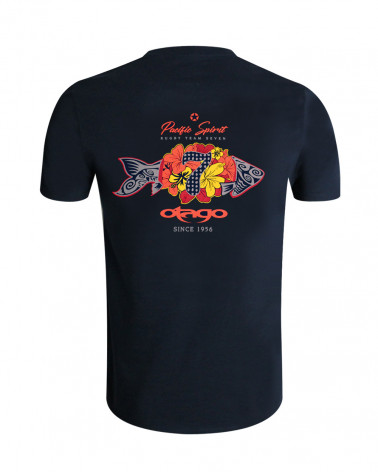 dos du Tee-shirt Maofish Otago rugby bleu marine pour homme