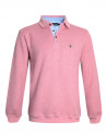 Polo manches longues pour homme ou sweat col polo 25POML1 Otago rugby rose