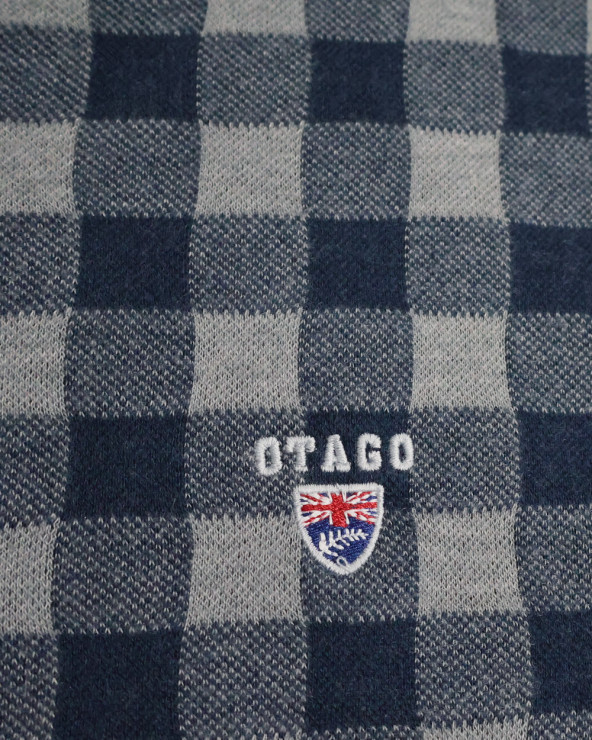 broderie du Gilet zip Dambuen Otago rugby marine pour homme