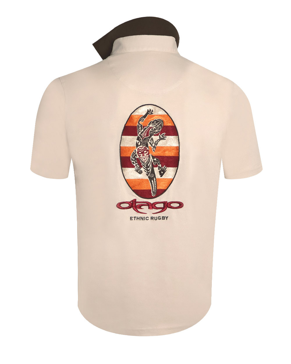 dos du Polo manches courtes Koru Otago rugby beige pour homme