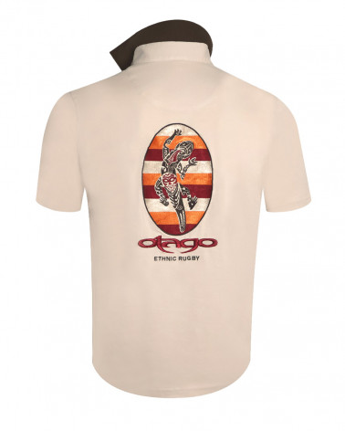 dos du Polo manches courtes Koru Otago rugby beige pour homme