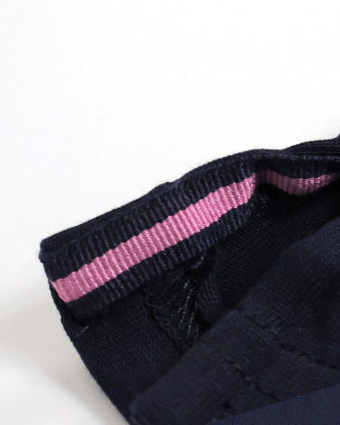 patte d'ouvertures latérales du Polo manches courtes Biarco Otago rugby bleu marine pour homme