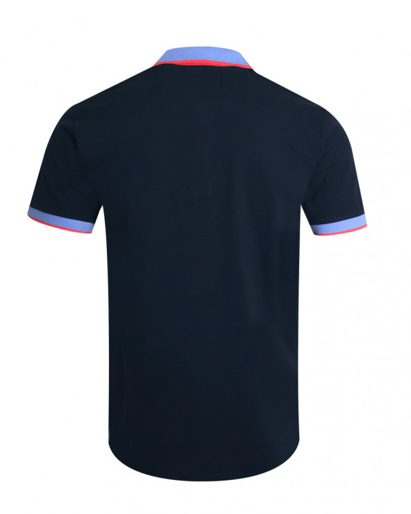 dos du Polo manches courtes Lorenzo Otago rugby marine pour homme