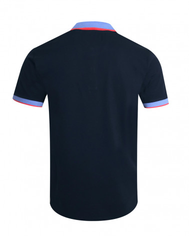 dos du Polo manches courtes Lorenzo Otago rugby marine pour homme